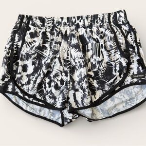 Calvin Klein Black & White Printed Women’s Running Shorts